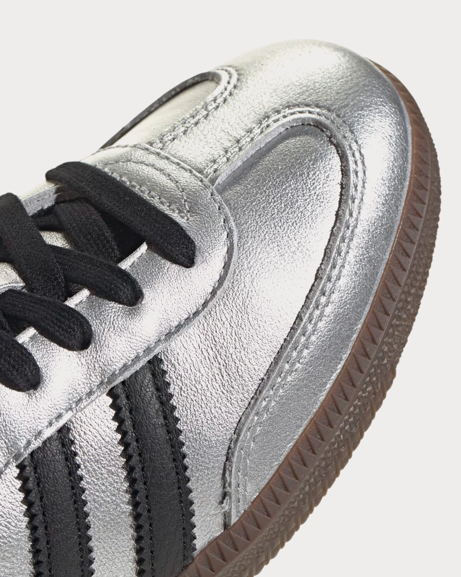 Adidas Collab Shoes Samba OG Silver Metallic / Core Black / Gum Low Top Sneakers