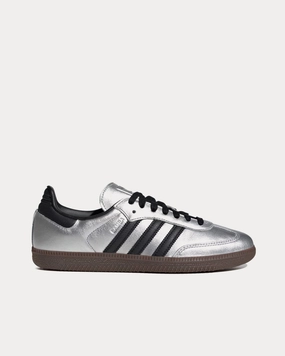 Samba OG Silver Metallic / Core Black / Gum Low Top Sneakers Adidas Weightlifting Shoes