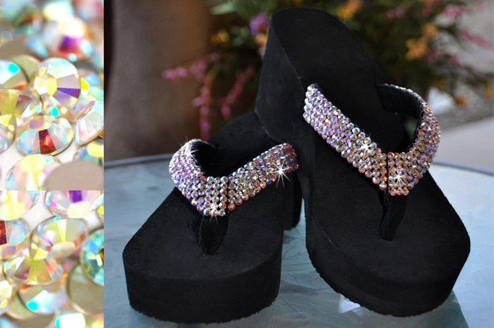 "Princess Diva's" Swarovski Crystal Rhinestone Flip Flop Sandals For your Wedding by Sparkle Steps Flip Flops 2025