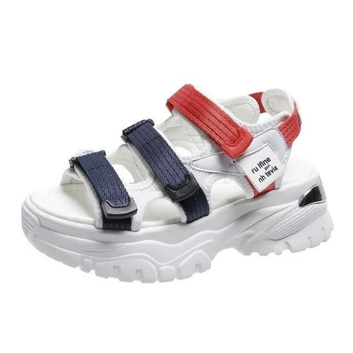 Colorful Women Sandals New Design Women's Chunky Sandals Beach Chenille Slippers