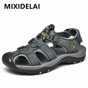 MIXIDELAI Genuine Leather Men Shoes Summer New Large Size Men's Sandals Men Sandals Fashion Sandals Slippers Big Size 38-47 Sandals Southcoast