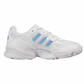 Adidas - Kid's Yung - 96 J 'Iridescent' -  Footwear White / Core Black Adidas Baseball Shoes