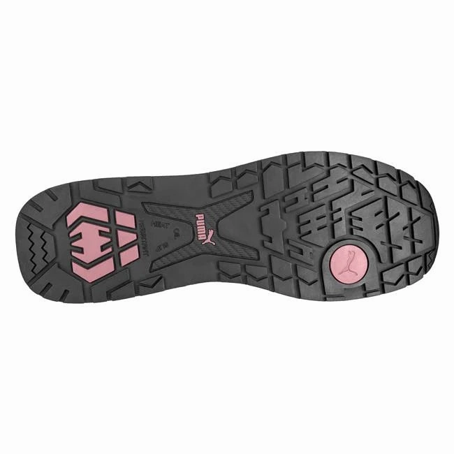 Puma Women's 643125  Frontside Black Pink Low Composite Safety Toe Metal Free Work Shoes Asics Gel Exalt 2 Running Shoe