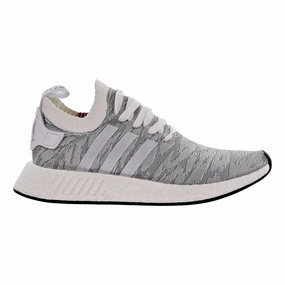 Adidas NMD_R2 PrimeKnit Men's Shoes Running White/Core Black Adidas Apparel Shoes