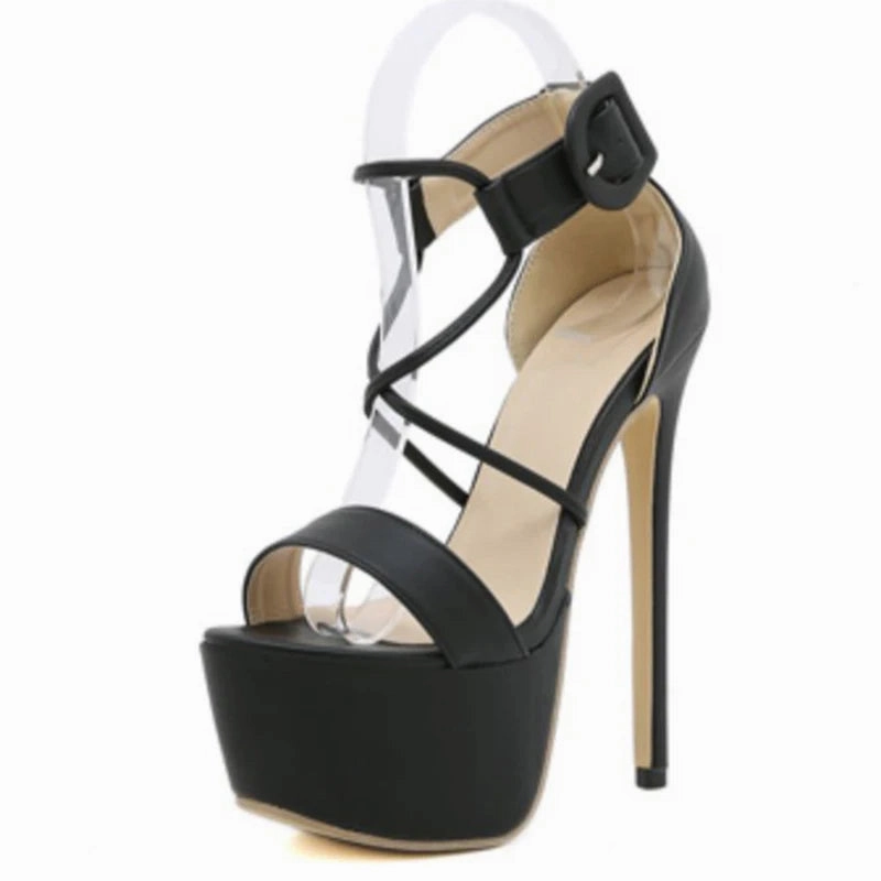 Sexy High Heel Open Toe Solid Ankle Buckle Strap Platform Sandal Sandals Royal Plantation Jamaica