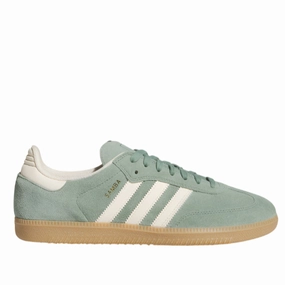 Adidas Velocade Cycling Shoes Adidas Samba ADV Shoes - Mens Silver Green / Wonder White / Gold Metallic