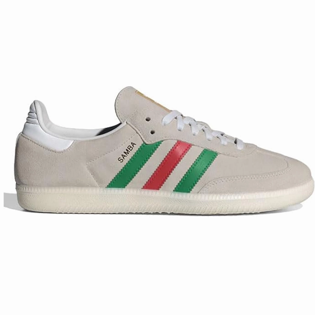 Adidas Recycled Plastic Shoes Adidas Men's Samba OG Shoes - Crystal White / Green / Better Scarlet