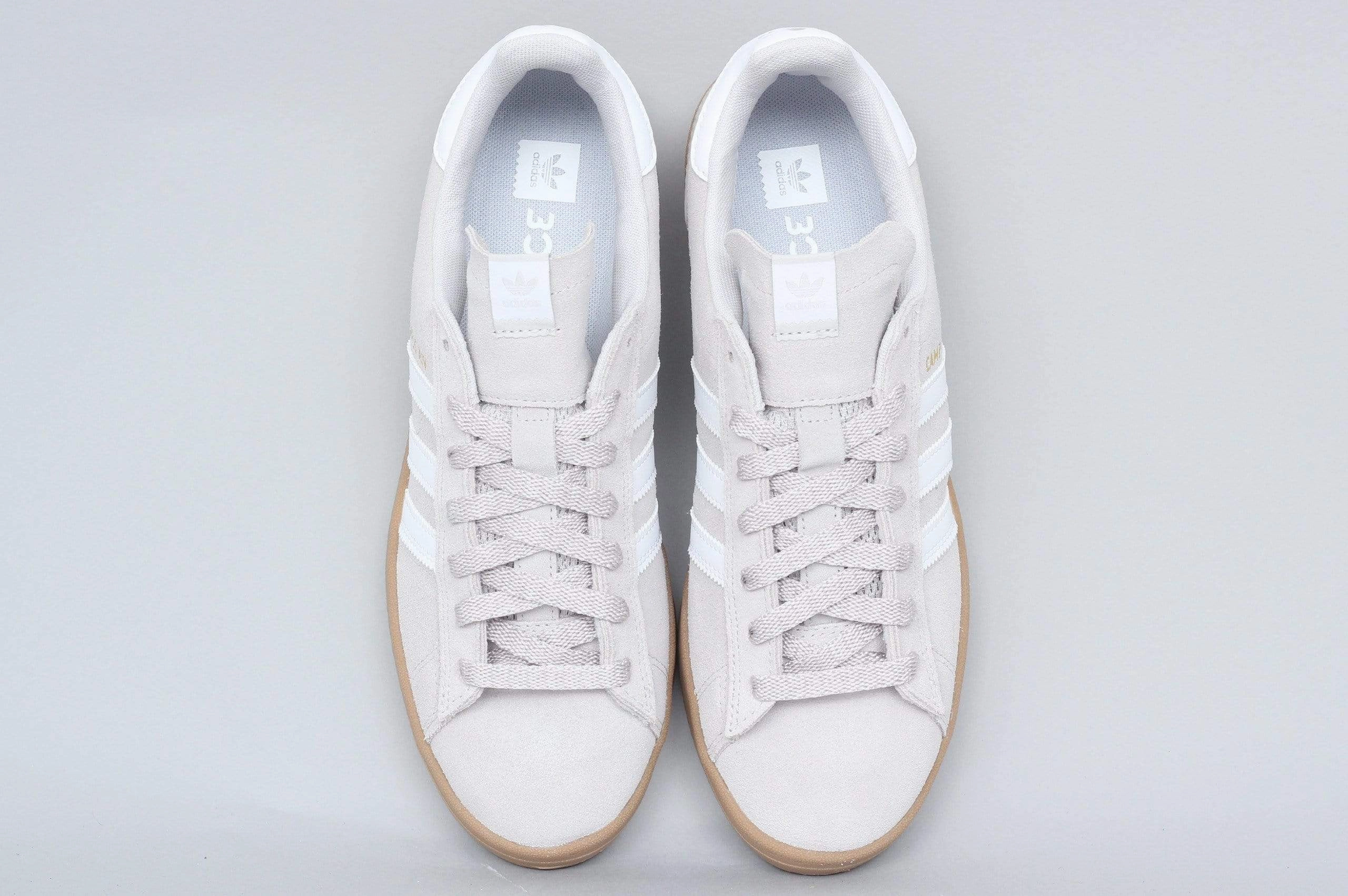 adidas Campus ADV Shoes Grey One  / FTW White / Gold Metallic Adidas Wide Toe Box Shoes