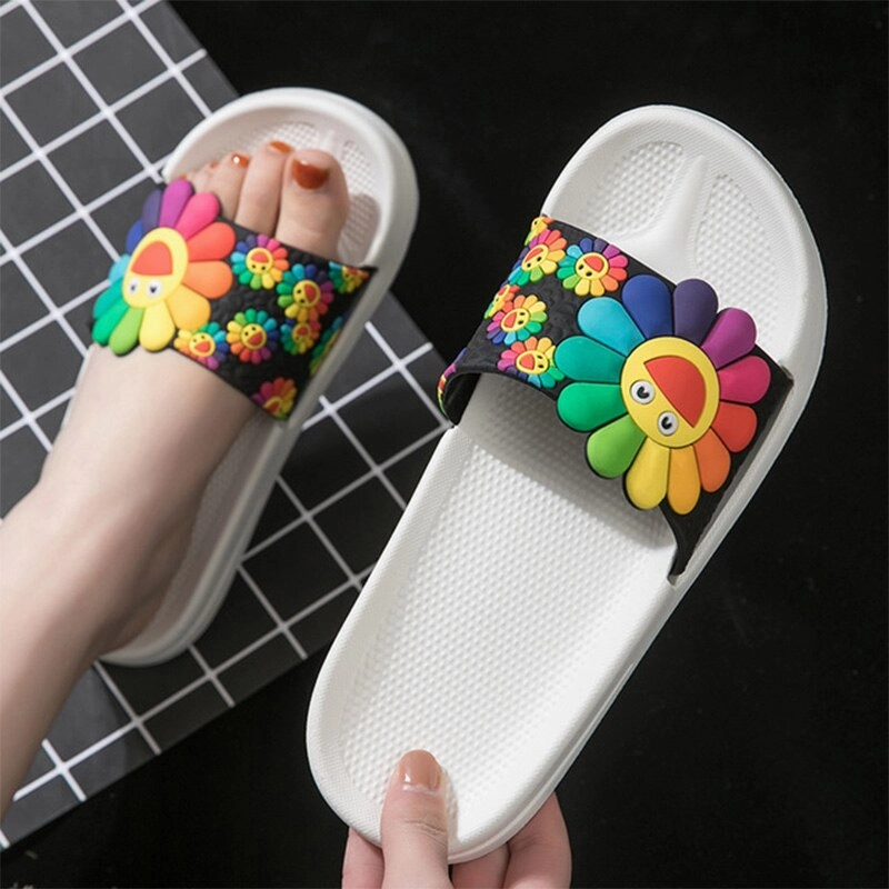 Ladies Slides Shoes Toe Separator Flip Flops