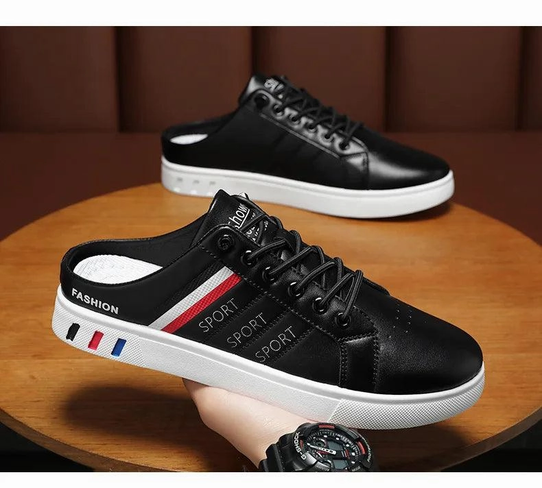 Slide Shoes With Fur Comfortable Casual Mens Summer Half Slippers | Lightweight Slip-On Shoes