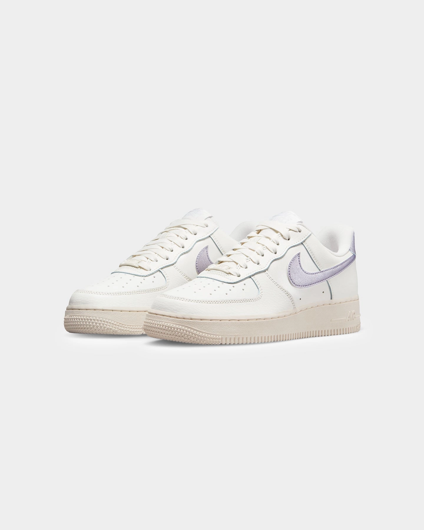 Nike Women's Air Force 1 '07 Essentials Sail/Oxygen Purple Asics Netburner Ballistic Volleyball Shoes