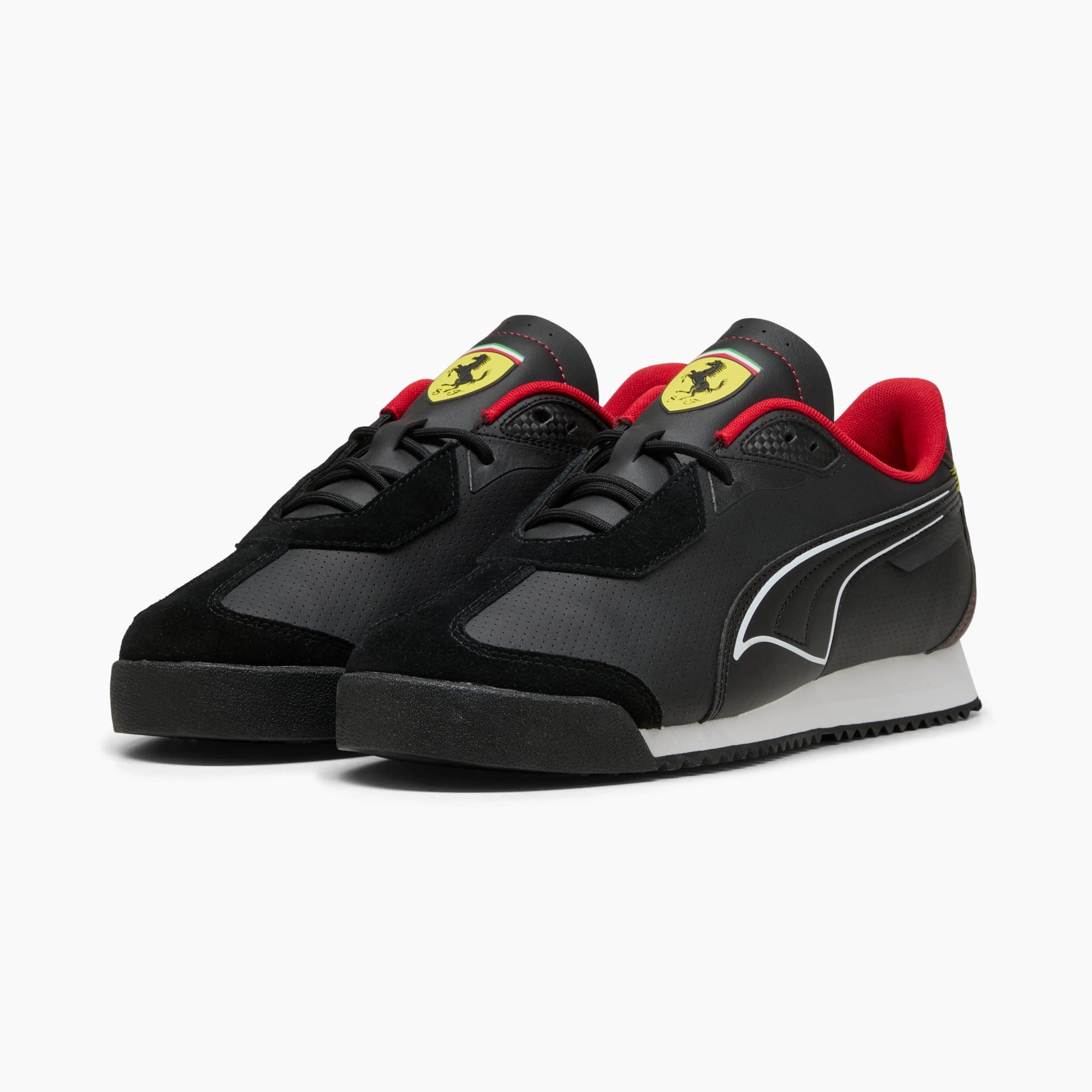 Puma Men's Scuderia Ferrari Roma Shoes - Puma Black Asics Knit Running Shoes