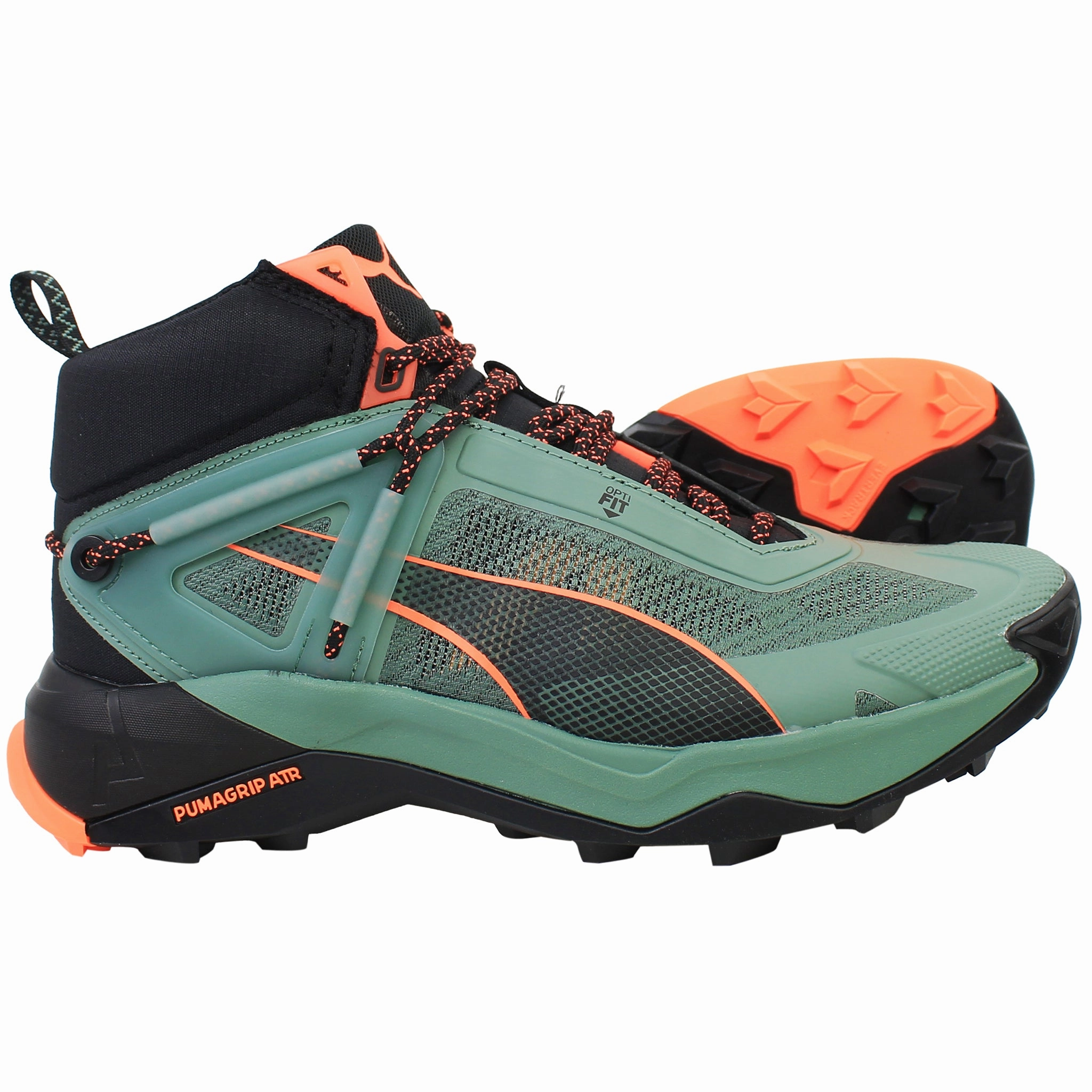 Puma Explore Nitro Mens Green Mid Hiking Shoes Asics Shoes Brand Ambassador