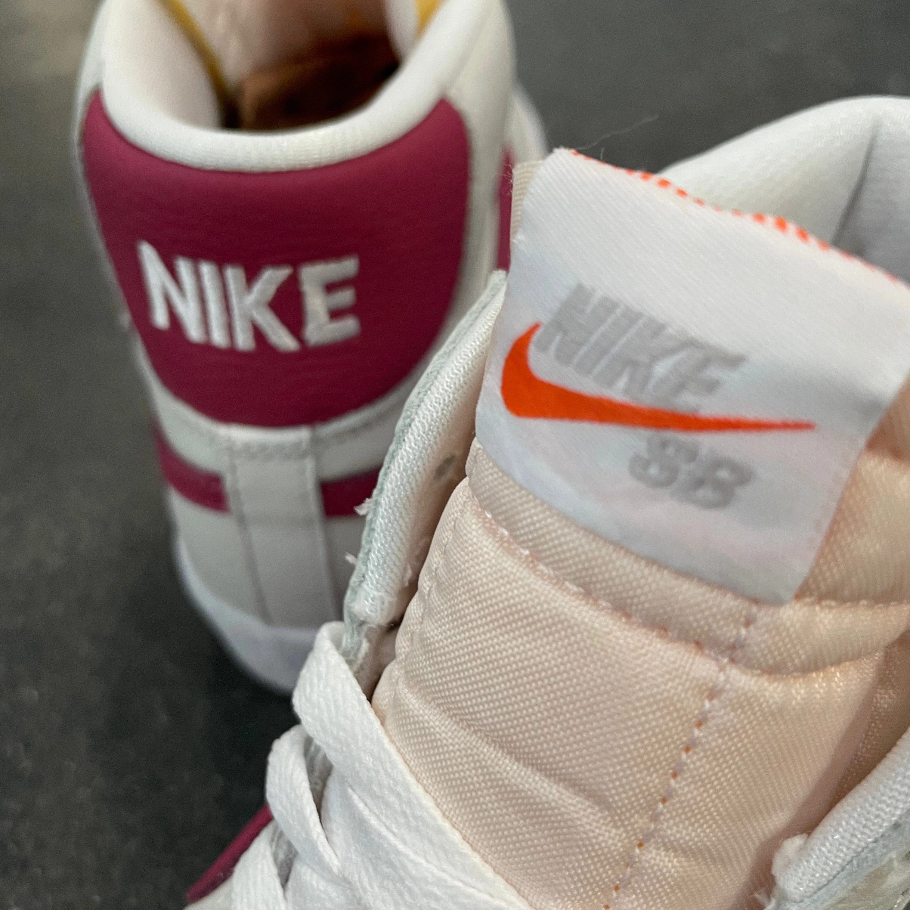 Asics Turf Shoes Baseball Nike SB Blazer Mid ISO Orange Label White/Sweet Beet SALE