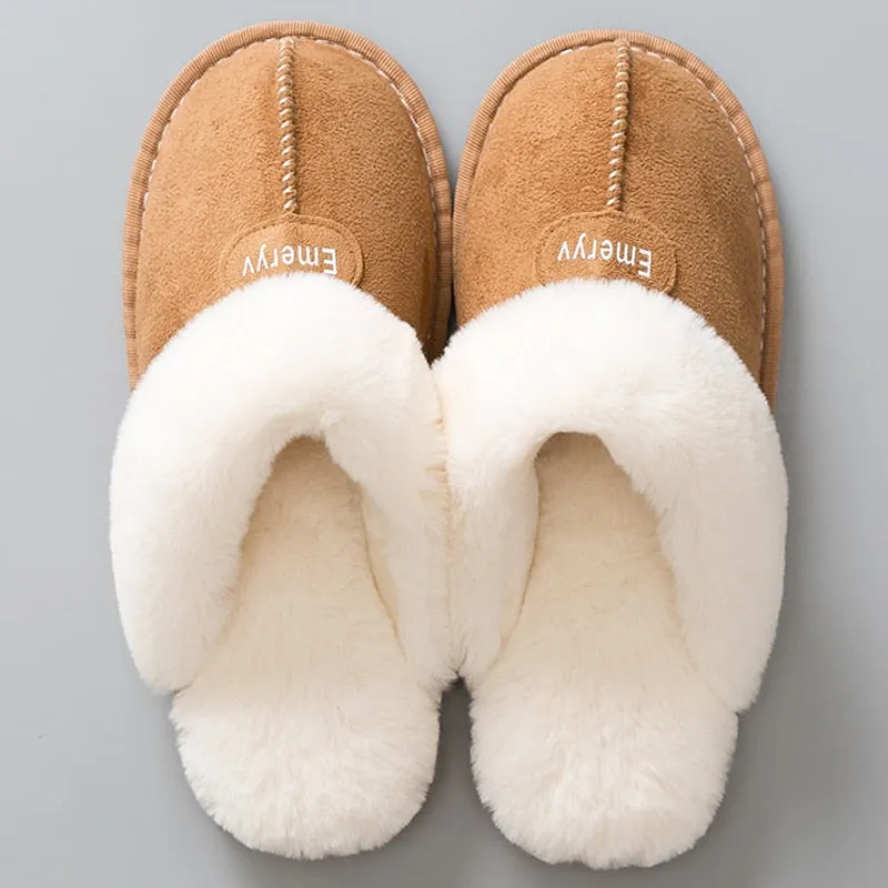 Women House Slippers Plush Winter Warm Shoes Woman Comfort Coral Fleece Memory Foam Slippers House Shoes for Indoor Outdoor Use Minimalist Slippers