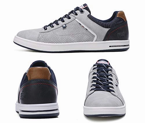 AX BOXING Mens Casual Shoes Fashion Sneakers Breathable Comfort Walking Shoes for Male(Aa Gray, Numeric_10_Point_5) Heeled Shoes That Turn Into Flats