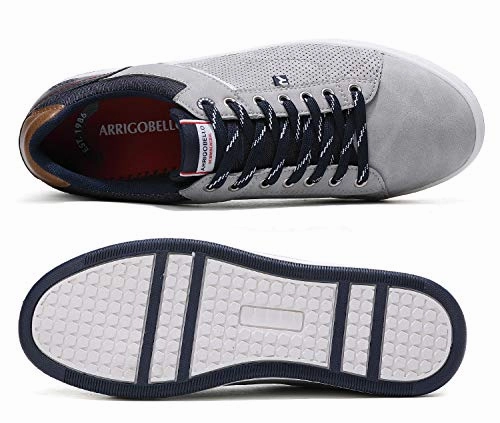 AX BOXING Mens Casual Shoes Fashion Sneakers Breathable Comfort Walking Shoes for Male(Aa Gray, Numeric_10_Point_5) Flat Shoes Trend 2024