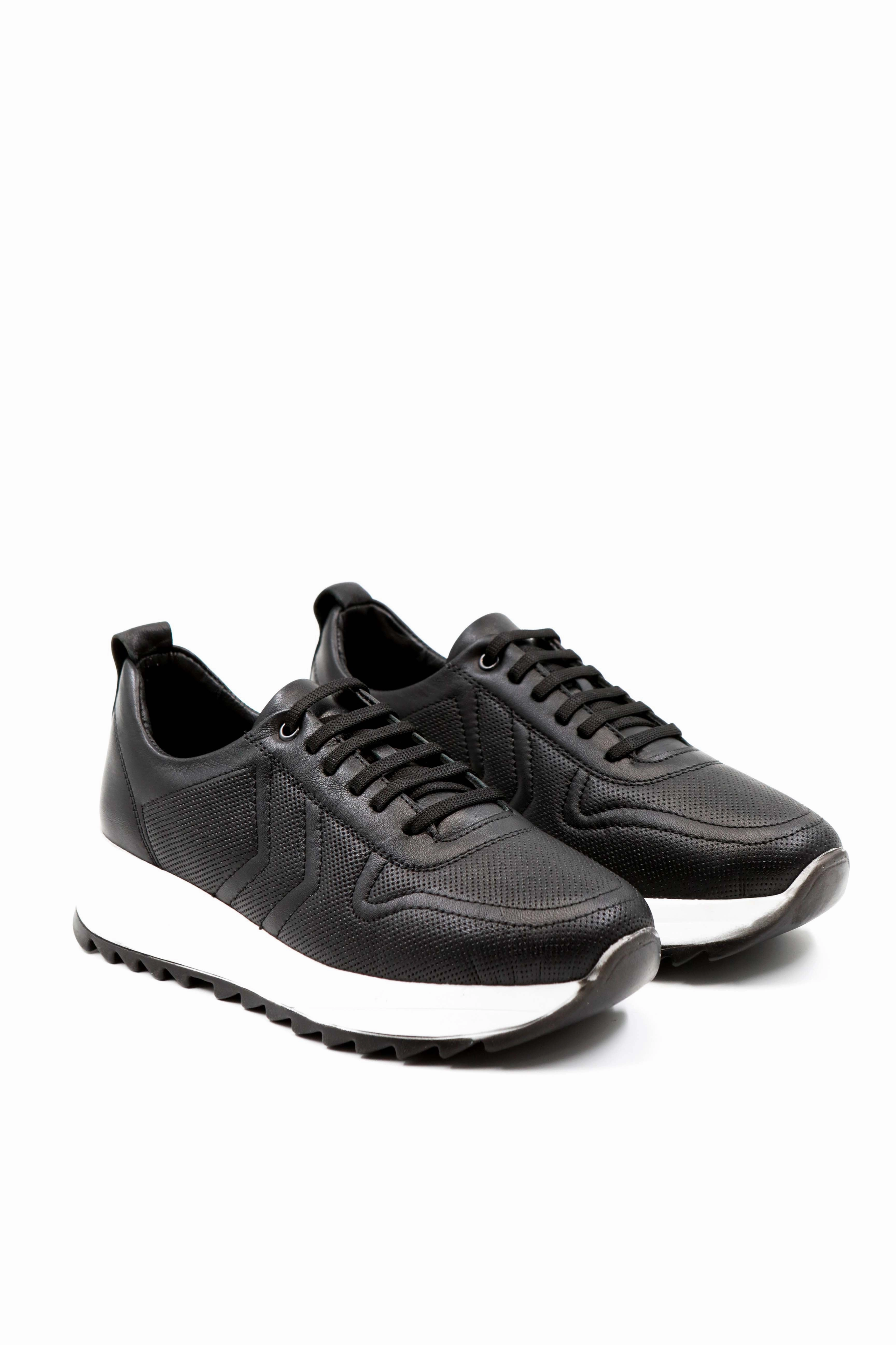 FST Genuine Leather Women's Casual Shoes 881ZA4021 Black - Franklin Trendy Business Casual Shoes