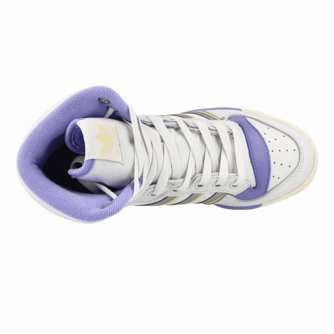 Adidas - Women's Rivalry High 'White Silver Lilac' - Crystal White / Silver Metallic / Cream White Adidas Daily 4.0 Skateboarding Shoes