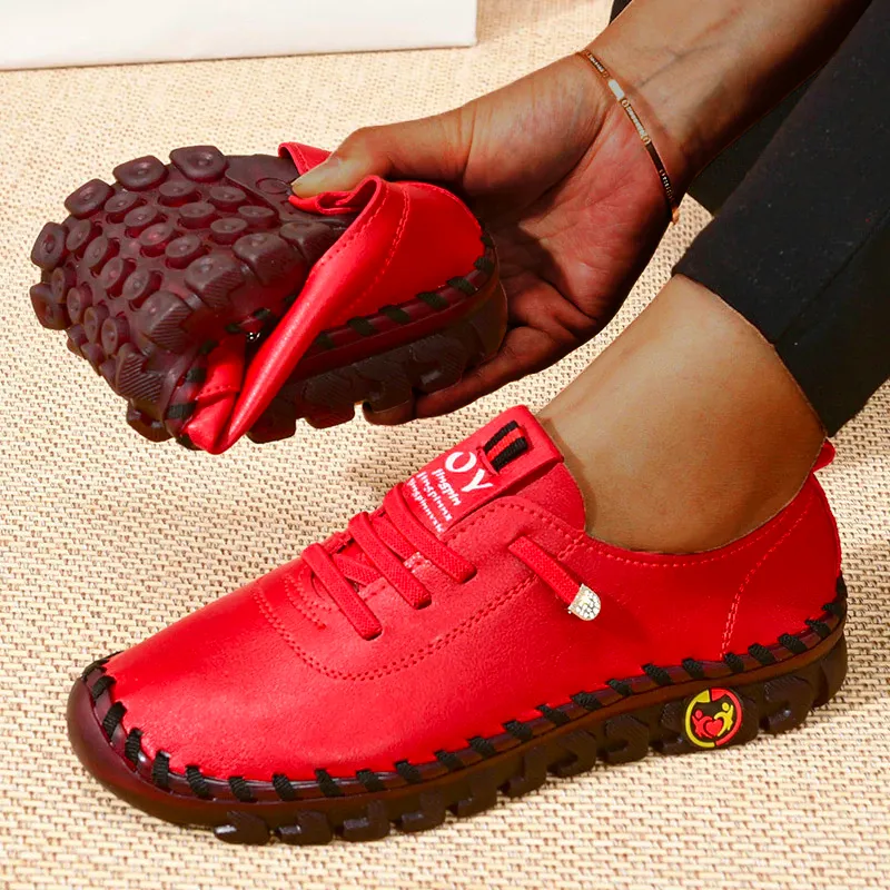 Susina Loafers Platform Loafers  Casual Shoes Leather Flats Comfortable Slip on Mom Shoe