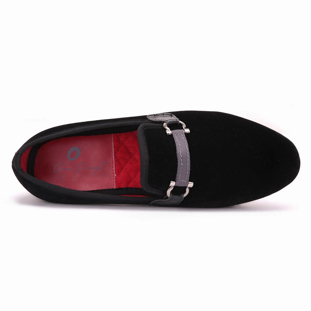 OneDrop Handmade Fabric Buckle Men Dress Shoes Velvet Party Wedding Prom Loafers Great Northwest Slippers
