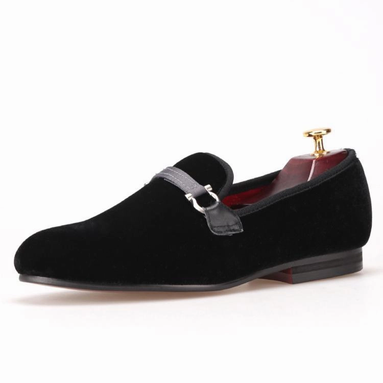 OneDrop Handmade Fabric Buckle Men Dress Shoes Velvet Party Wedding Prom Loafers Scheels Slippers