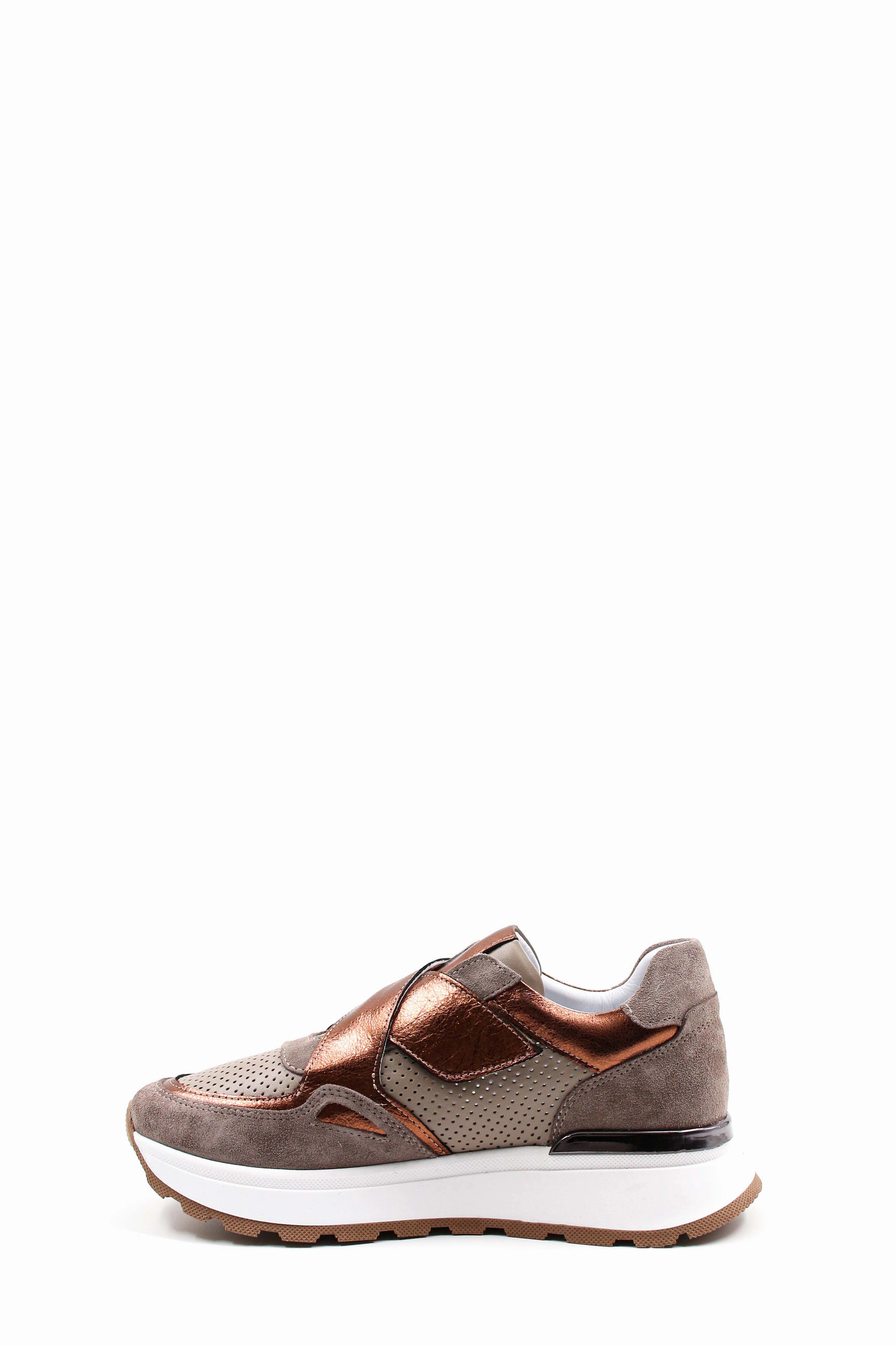 Slip On Casual Dress Shoes FST Genuine Leather Women's Casual Shoes 757ZA24048 BROWN COPPER - Beverly