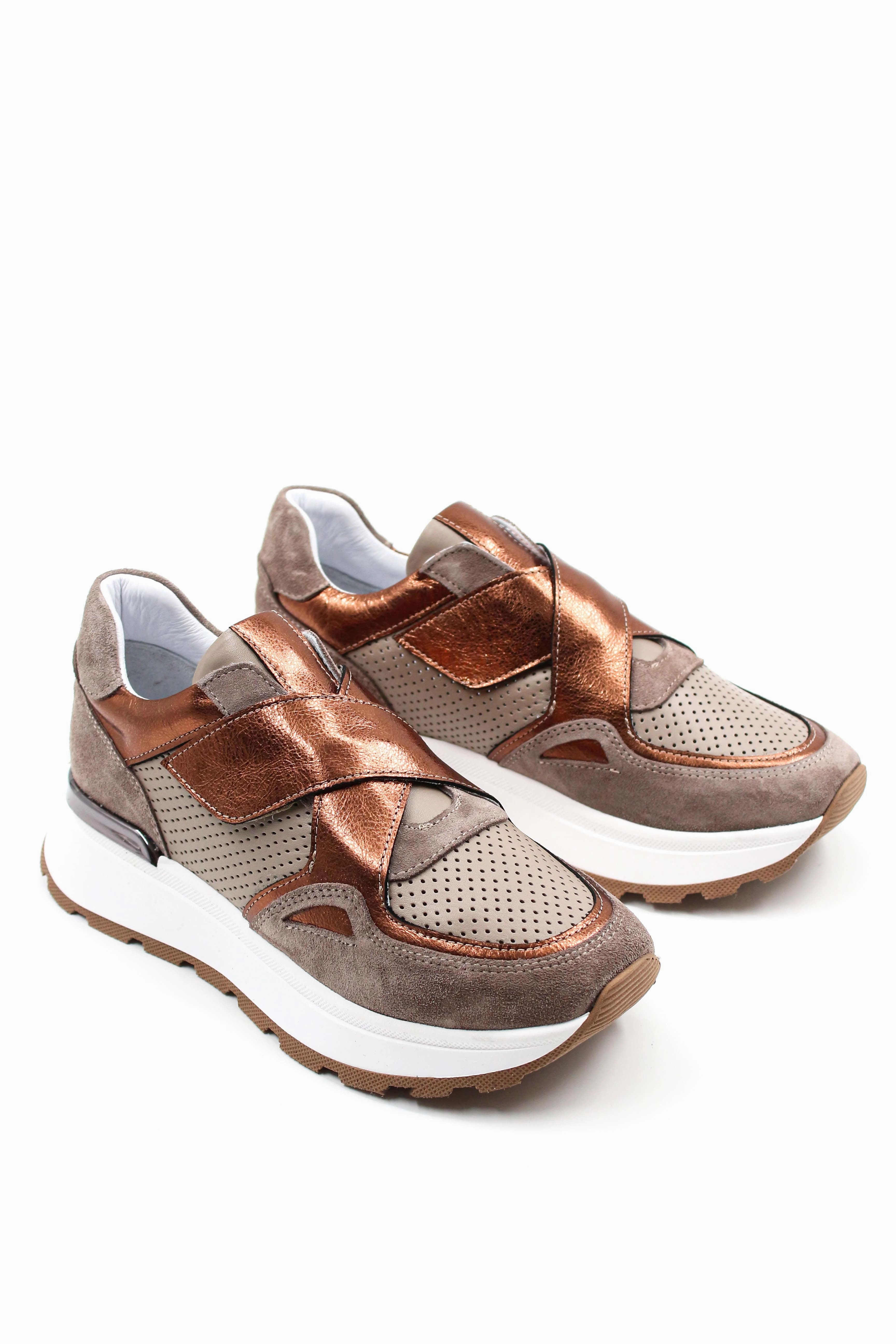Casual Shoes Daily Use FST Genuine Leather Women's Casual Shoes 757ZA24048 BROWN COPPER - Beverly