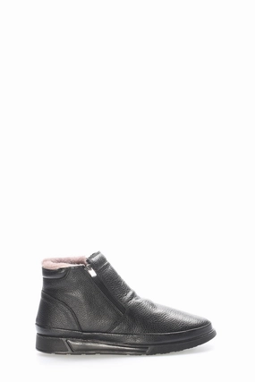 FST Genuine Leather Fur-Lined Men's Casual Boot 724KMA22 Black - Bayonne Casual Shoe Trends Fall 2024