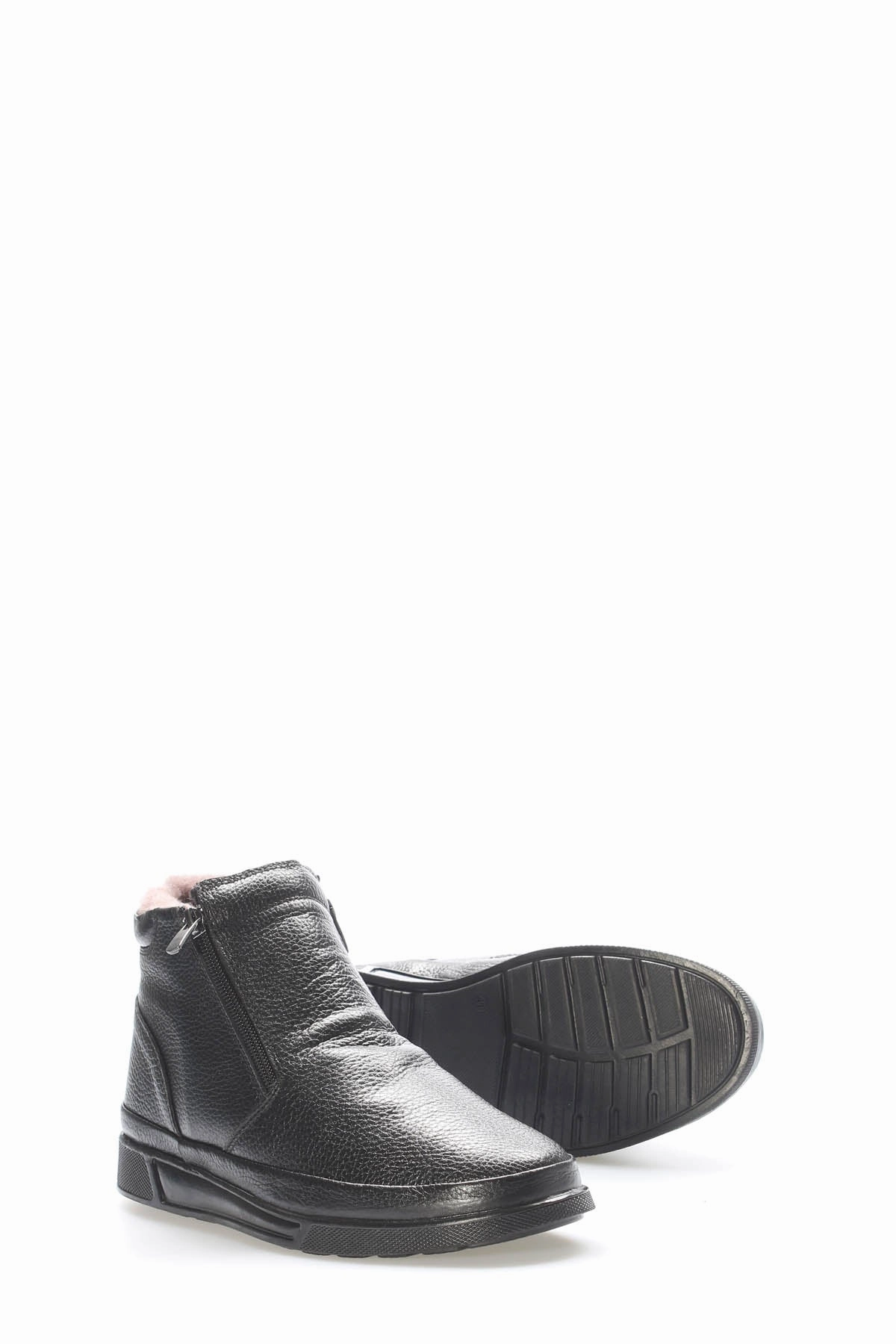 Best Dress Casual Shoes For Walking FST Genuine Leather Fur-Lined Men's Casual Boot 724KMA22 Black - Bayonne