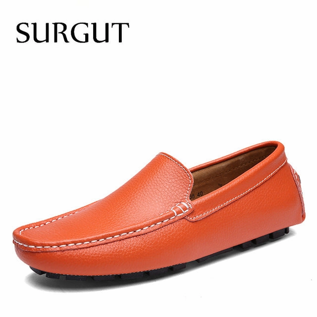 British Flat Shoes Cow Split Leather Men Flat Shoes Brand Moccasins Men Loafers Driving Shoes Fashion Casual Shoes Hot Sell