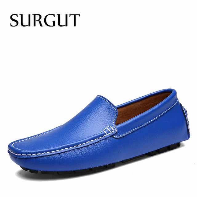 Cow Split Leather Men Flat Shoes Brand Moccasins Men Loafers Driving Shoes Fashion Casual Shoes Hot Sell Hoco Shoes Flats