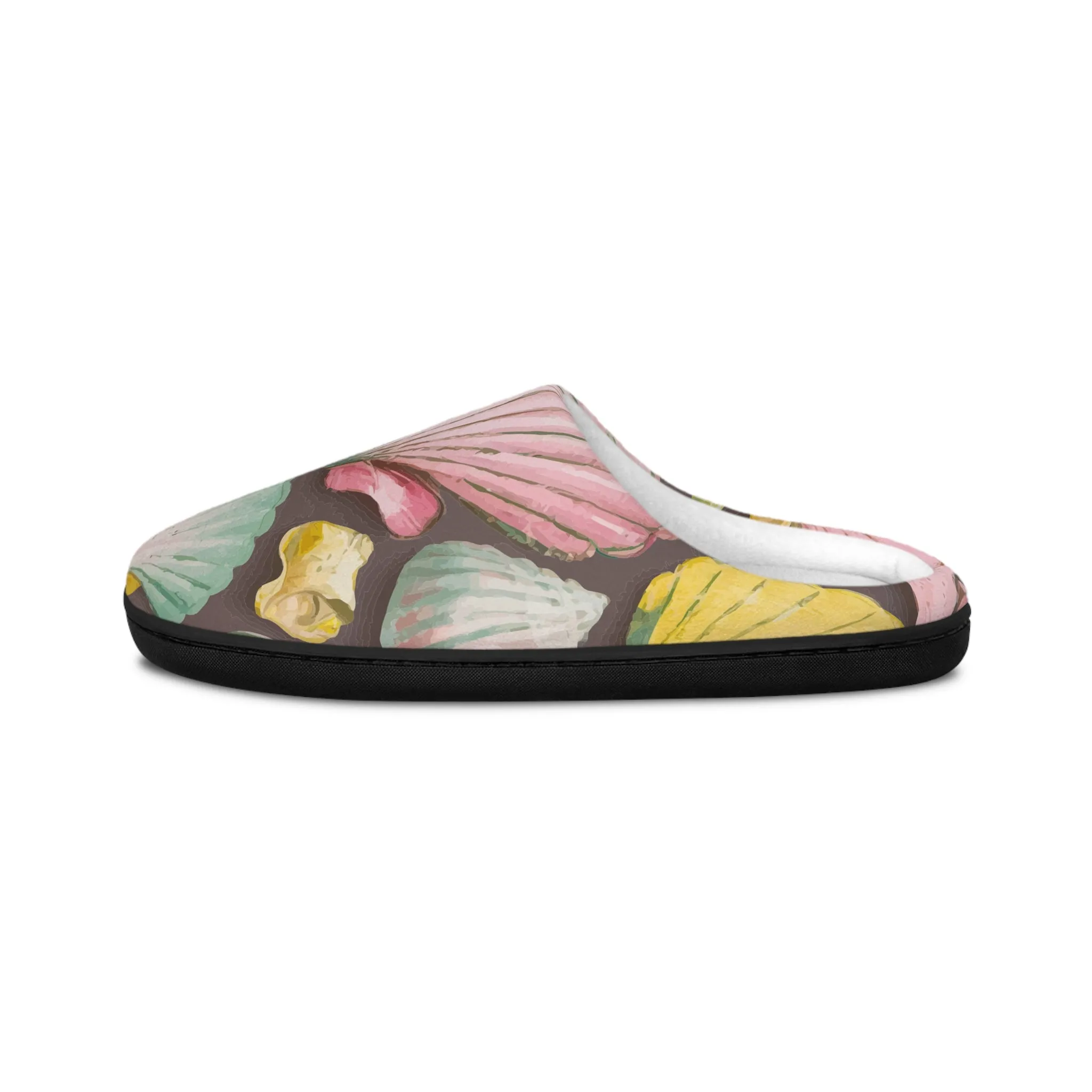 Women's Indoor Slippers - Pink Seashells Mom Slippers
