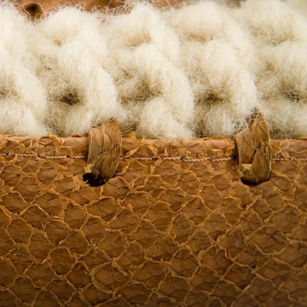 Chilote House Shoes   Salmon Leather Chris Brown Nami Slides