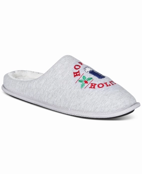 Africa Slippers Club Room Mens Hoppy Holidays Slip On Slippers Light Grey Small 6 to 7