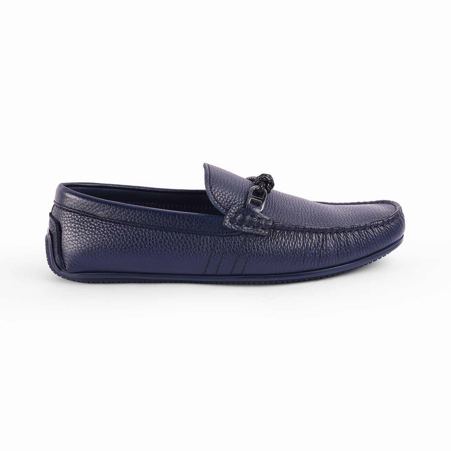 Tresmode Bristo Blue Men's Leather Driving Loafers Agl Loafers