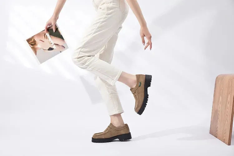 Crystal Suede Shoes Mesh Loafers