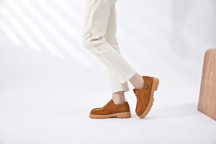 90's Loafers Crystal Suede Shoes