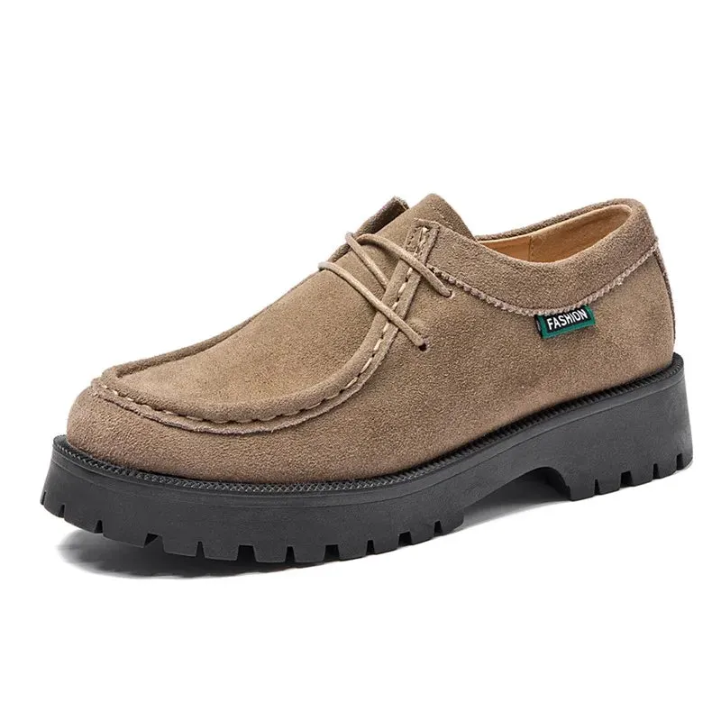 Adrian Quad Platform Loafers Crystal Suede Shoes