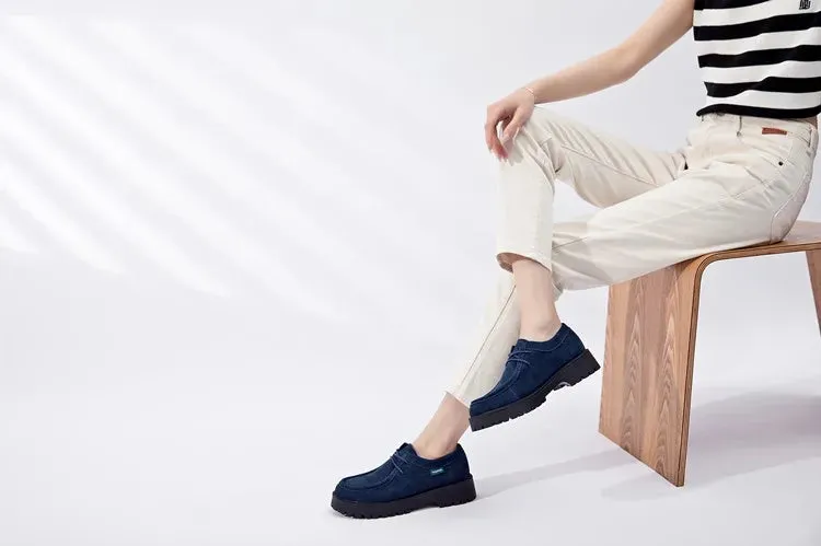 Formals With Loafers Crystal Suede Shoes