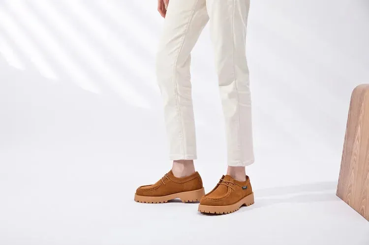 Spiked Loafers Crystal Suede Shoes