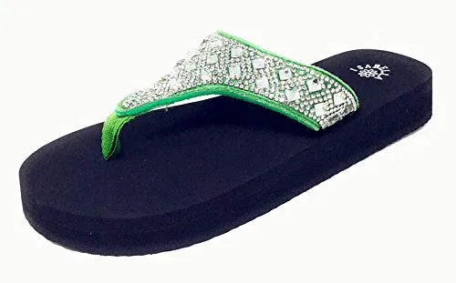 3 Flip Flops Premium Rhinestone Studded Bling Bling Flip Flops in Multi-Color