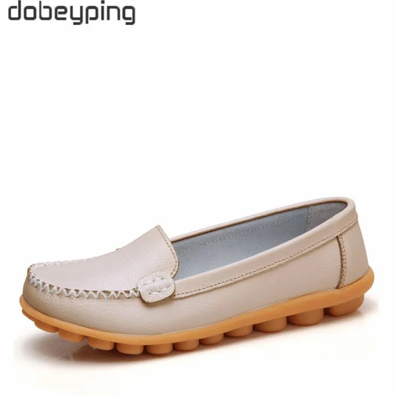 Vagabond Platform Loafers dobeyping New Spring Autumn Shoes Woman Genuine Leather Women Flats Slip On Women Loafers Moccasins Female Shoe Plus Size 35-44