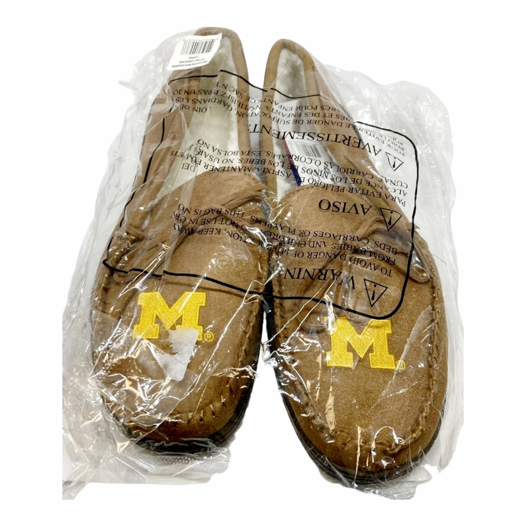 New *Michigan Wolverines Moccasin Slippers (Size: Men 11/12 or Large) Cat Mom Slippers