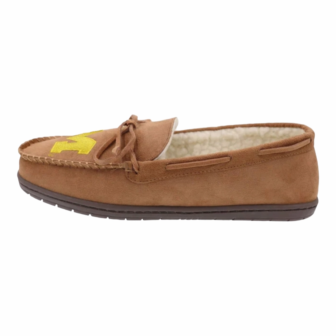 New *Michigan Wolverines Moccasin Slippers (Size: Men 11/12 or Large) Chunky Dunky Slippers