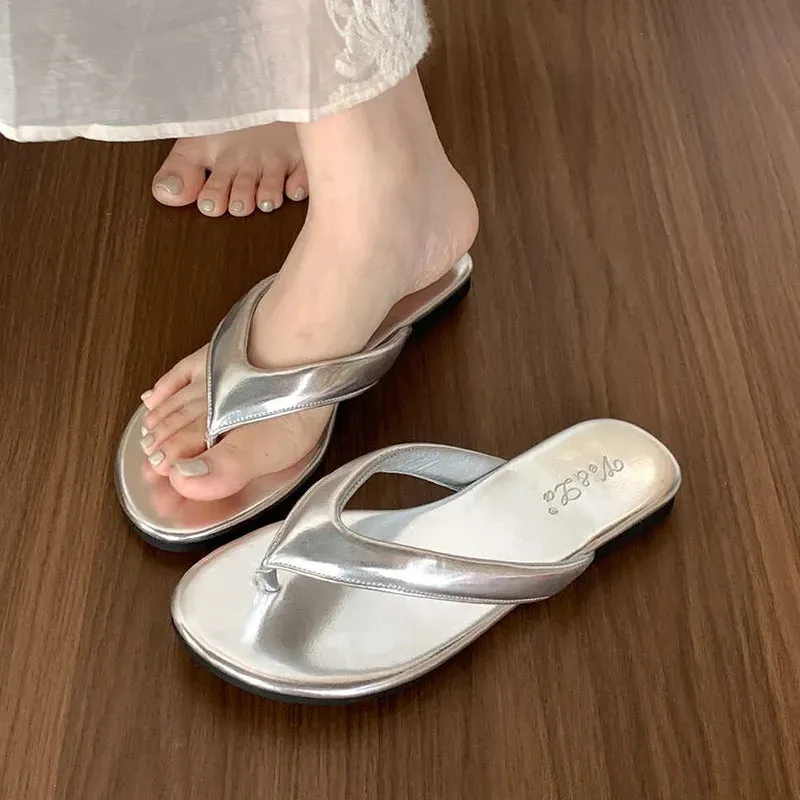 Ines Slides DAIIIBABYYY  -  2024 Green Luxury Velvet Women Slippers Flip Flops Brand Design Velour Slippers Ladies Fashion Flat Thong Sandals Summer Shoes