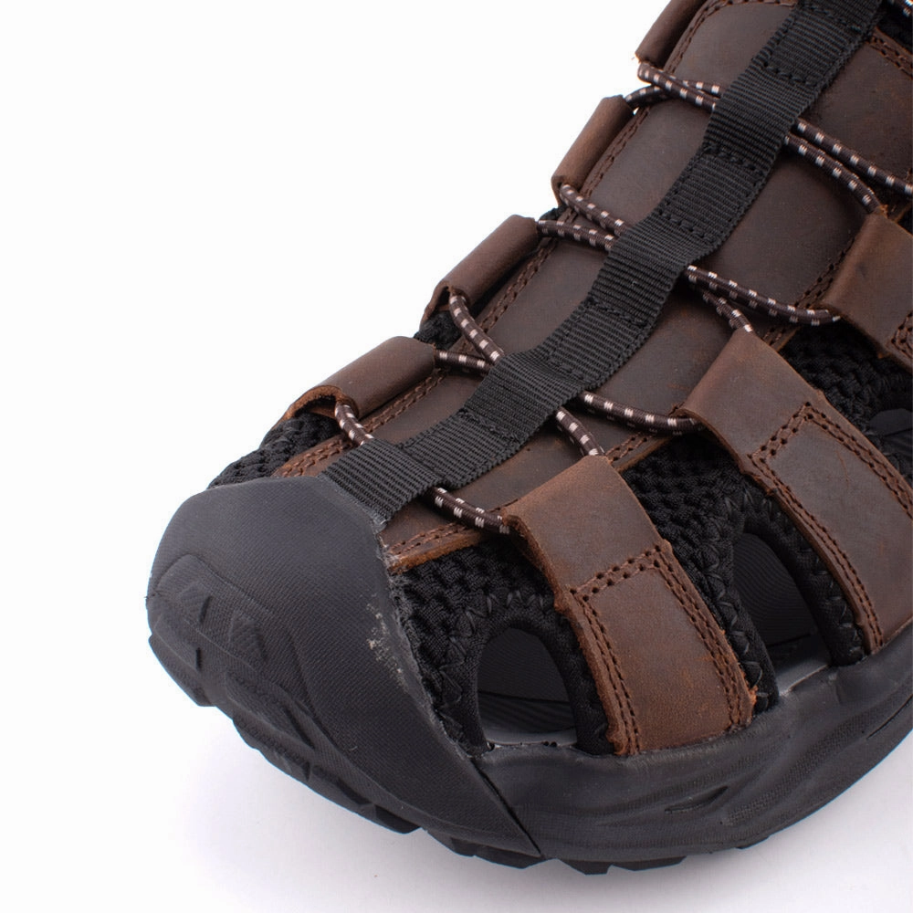 camel active Adjustable Leather Strap Sandals Men Coffee VALERIO 892403-XC1SV-33 COFFEE Gbg Los Angeles Sandals