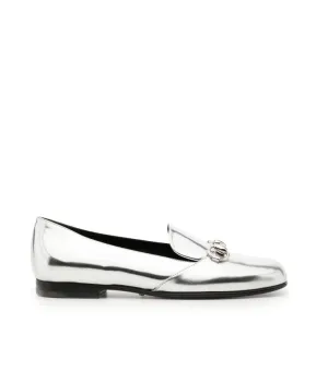 Best Loafers 2024 Gucci Silver metallic leather horsebit loafer