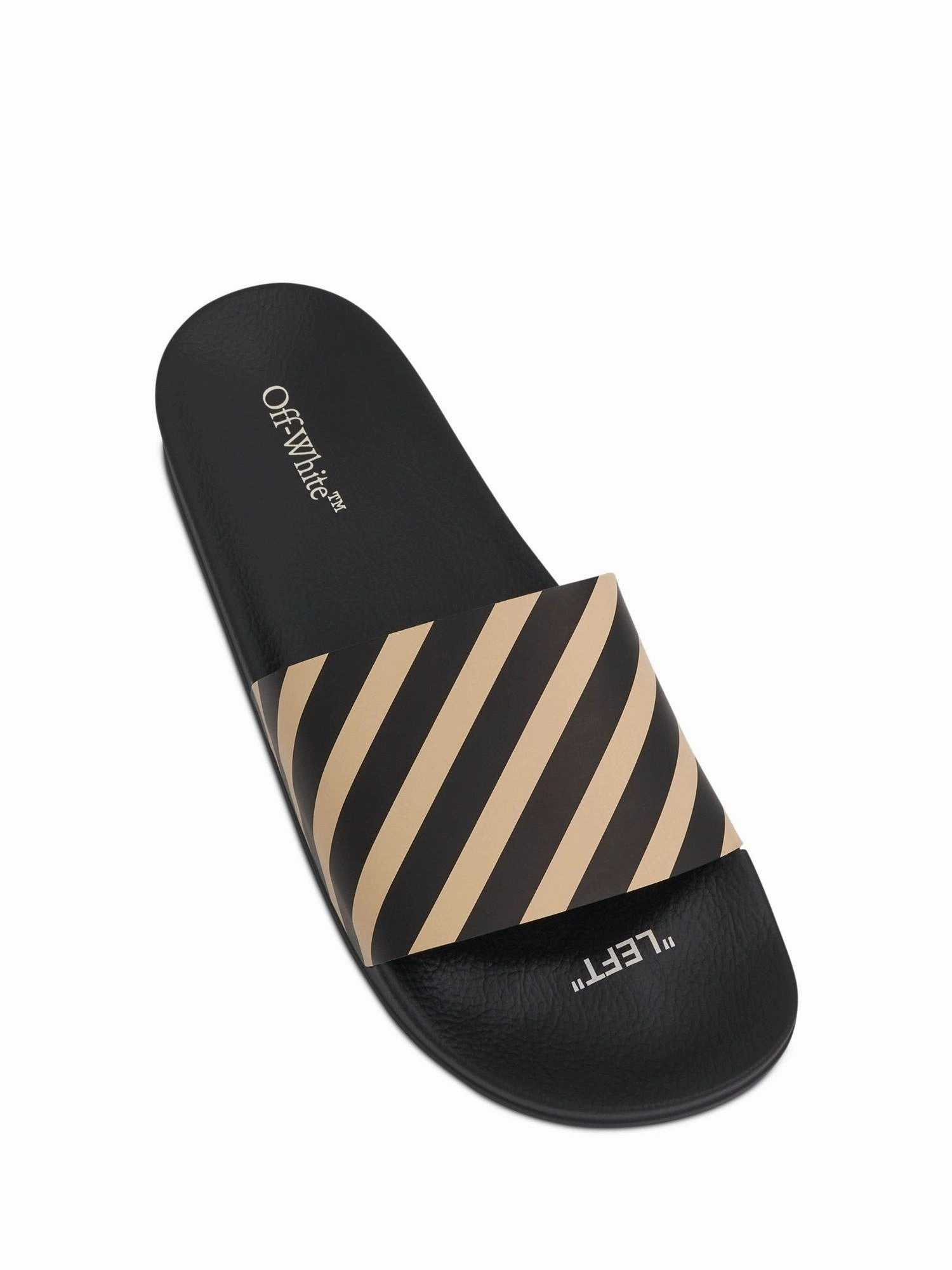 Sandals Royal Bahamian Prices Diagonal Slider in Black/Beige