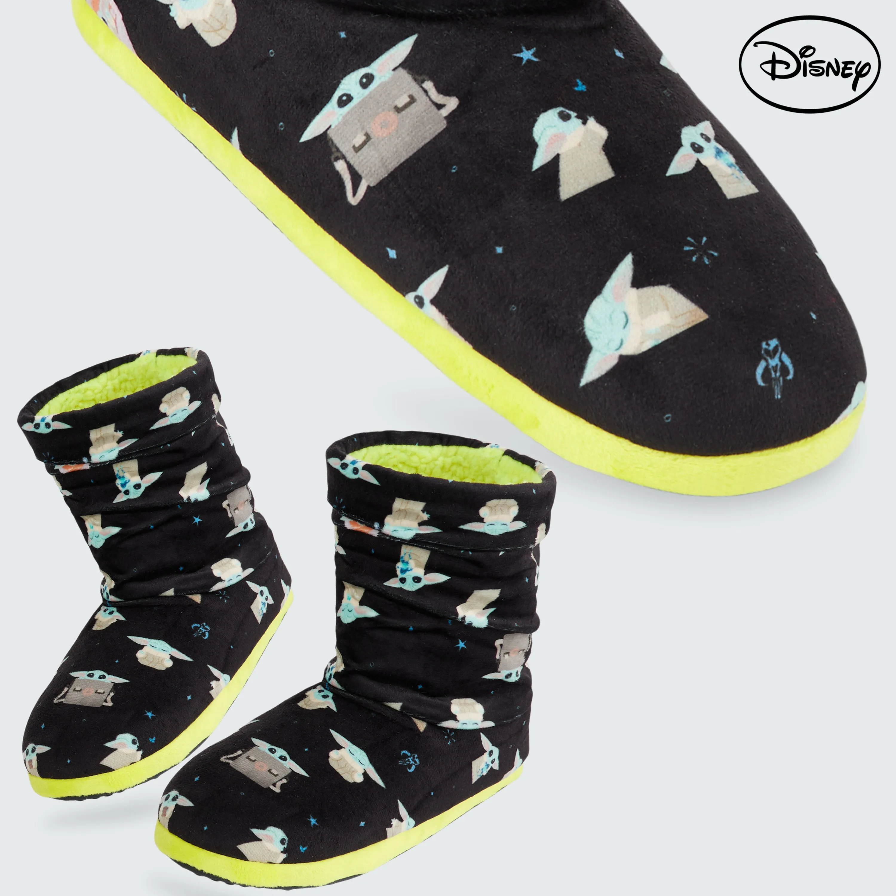 Disney Boot Slippers Women and Teenagers - BABY YODA Everywear Slippers